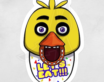 Adesivo Chica Five Nights at Freddy's / Adesivo in vinile / Olografico o lucido