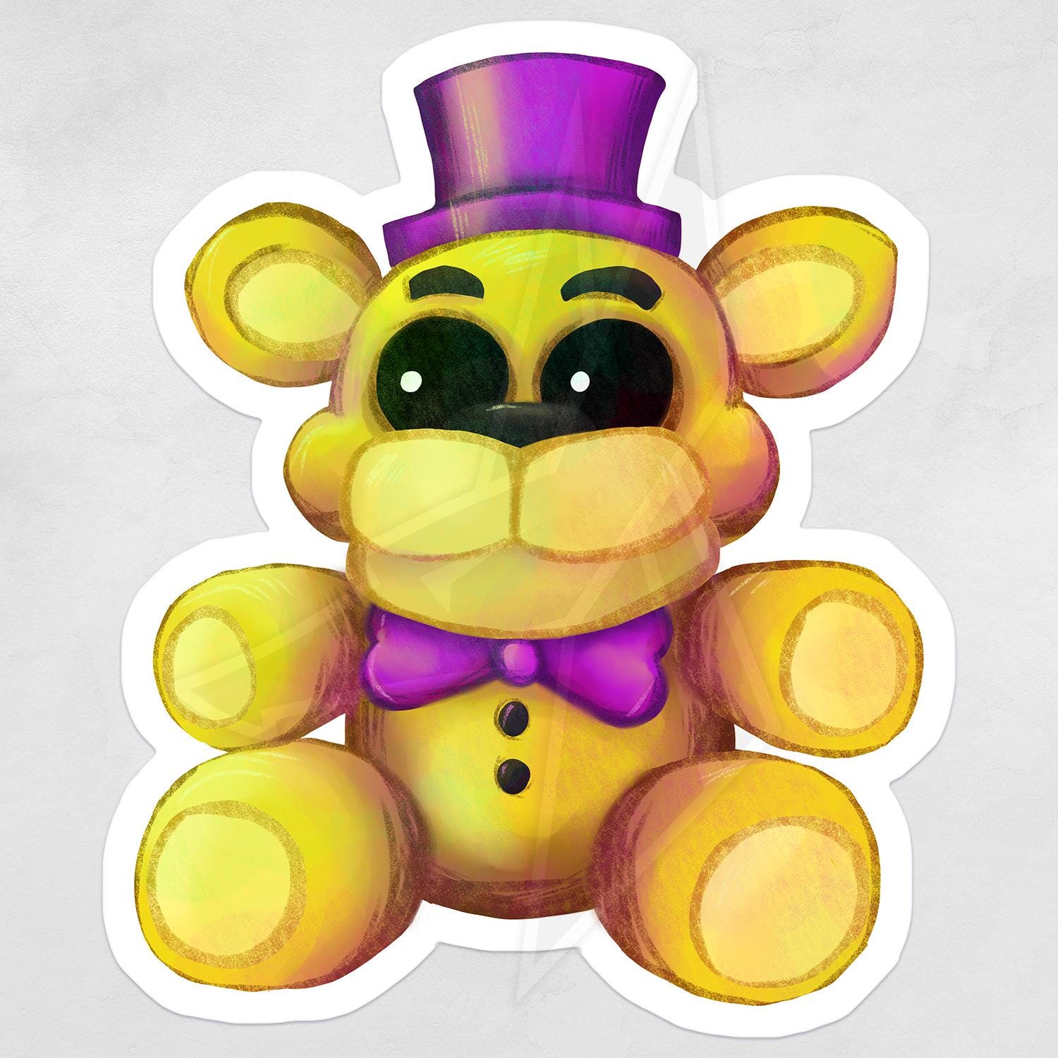 Golden Freddy Sticker - Etsy