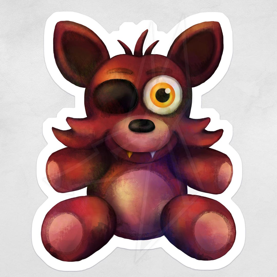 Five Nights at Freddy's Foxy Plush Sticker | Vinyl Sticker ...