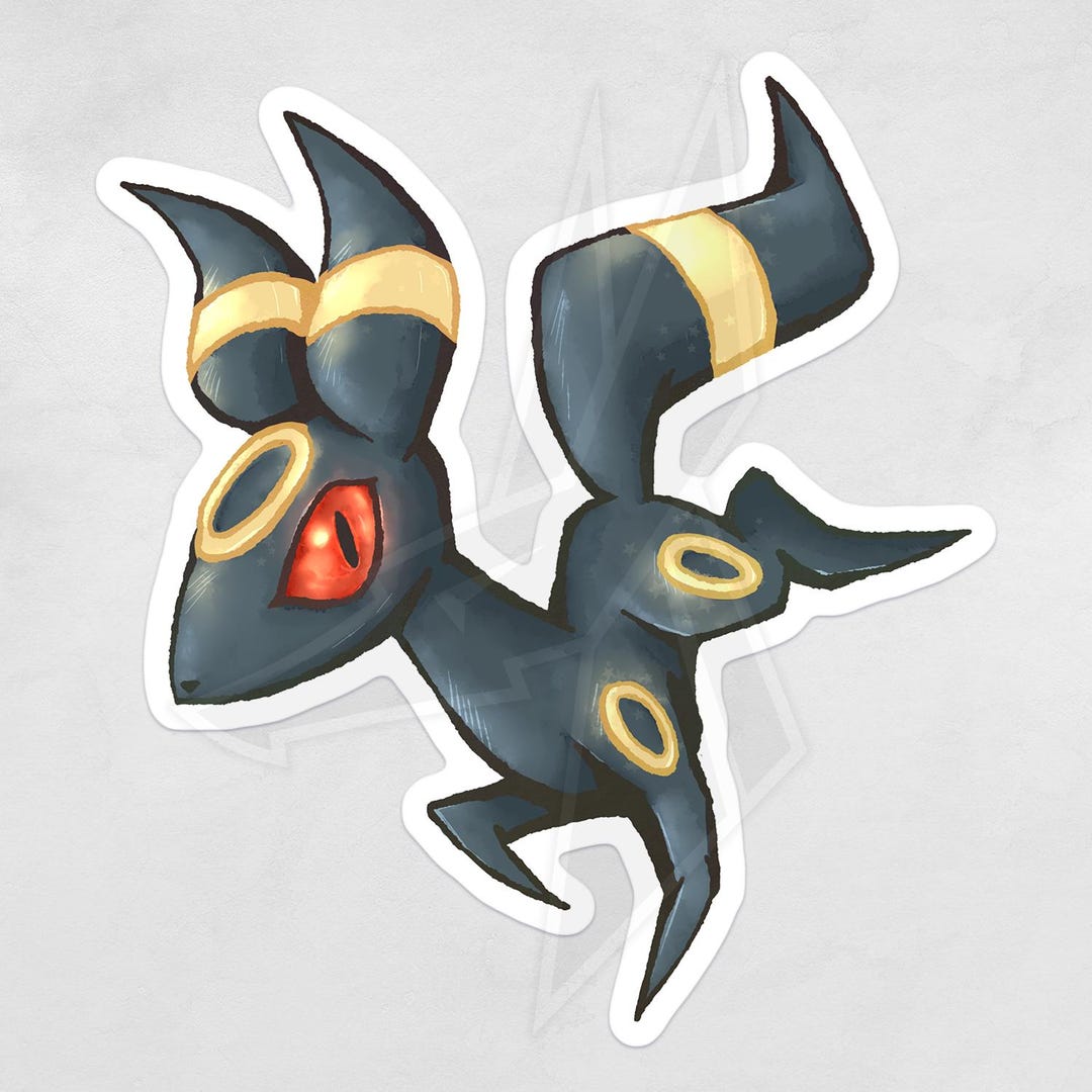 Pokemon Umbreon Sticker | Vinyl Sticker | Holographic or Glossy - Etsy