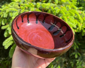 Cherry Dip Large Bowl Serving Dish 6“ x 2.25” Ready to Ship