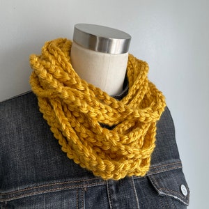 Honeycomb Gold Scarf, Christmas Gifts for Mom, Fashion Scarf, Winter Accessories, Infinity Scarf for Women, Chain Scarf Necklace image 7