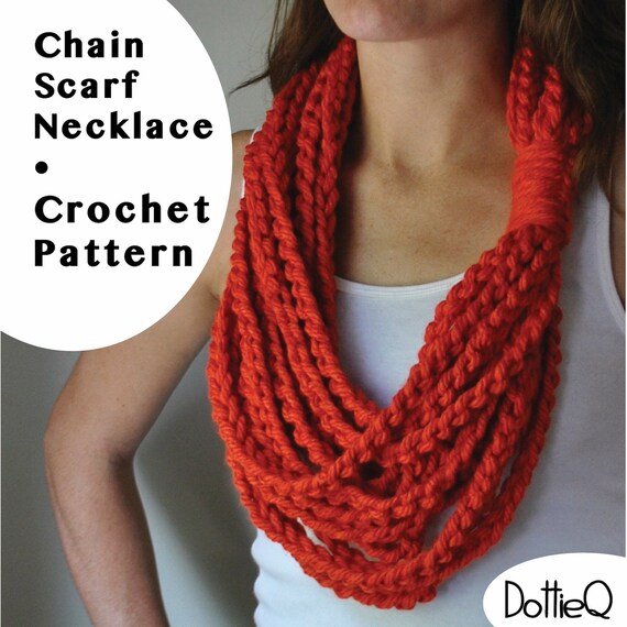 Crochet necklace scarf clearance