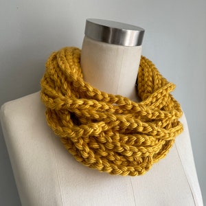 Honeycomb Gold Scarf, Christmas Gifts for Mom, Fashion Scarf, Winter Accessories, Infinity Scarf for Women, Chain Scarf Necklace image 8