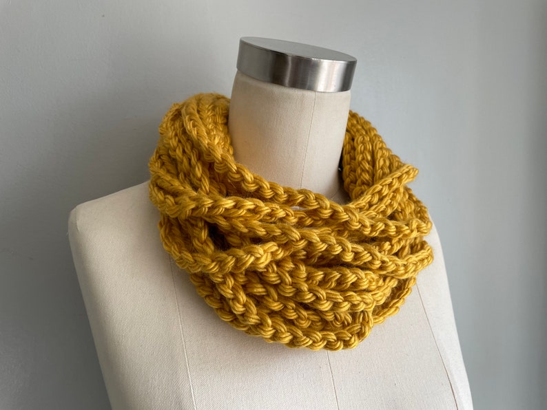 Honeycomb Gold Scarf, Christmas Gifts for Mom, Fashion Scarf, Winter Accessories, Infinity Scarf for Women, Chain Scarf Necklace image 8