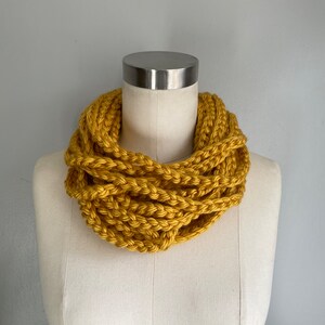 Honeycomb Gold Scarf, Christmas Gifts for Mom, Fashion Scarf, Winter Accessories, Infinity Scarf for Women, Chain Scarf Necklace image 2