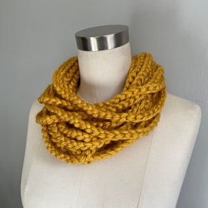 Honeycomb Gold Scarf, Christmas Gifts for Mom, Fashion Scarf, Winter Accessories, Infinity Scarf for Women, Chain Scarf Necklace image 4