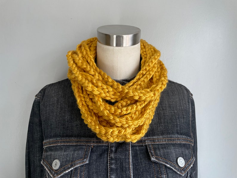 Honeycomb Gold Scarf, Christmas Gifts for Mom, Fashion Scarf, Winter Accessories, Infinity Scarf for Women, Chain Scarf Necklace image 5
