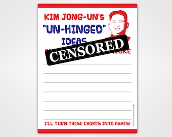 Kim Jong Un Notizblock - Lustiges Geschenk für Kollegen (Mature)