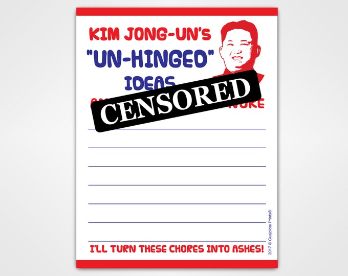 Kim Jong Un Notepad - Funny Gift for Coworkers (Mature)