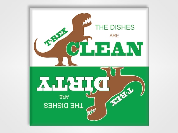 Dishwasher Magnet Clean Dirty Sign Funny