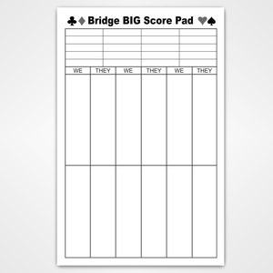 BIG Bridge Score Pad by Guajolote Prints (100 Sheets)