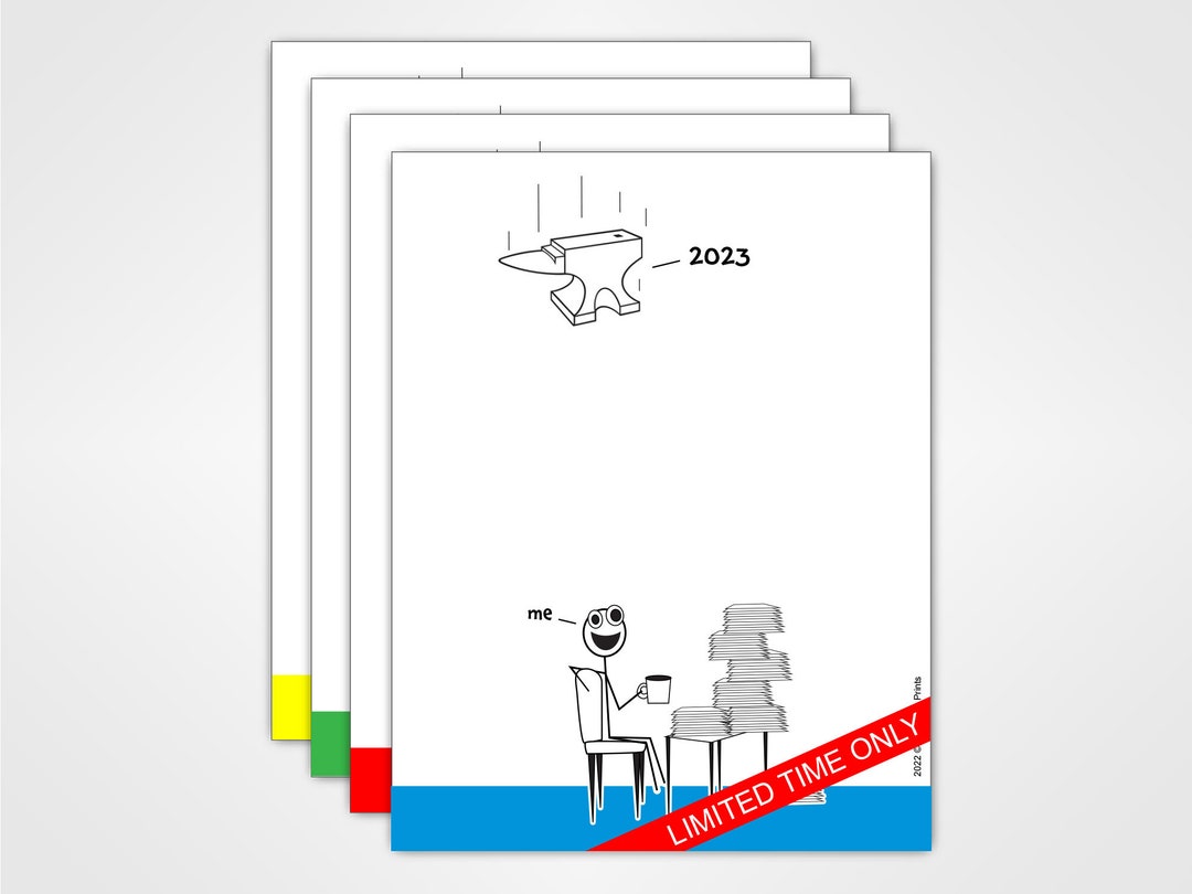 Funny Novelty Memo Pads 2023 & Me Sarcastic Office Gag Gift for Friends and Coworkers Unusual