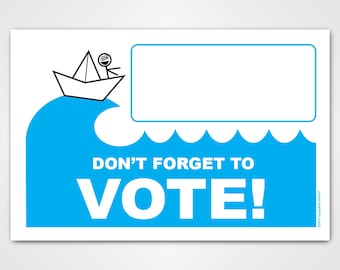 Postcards to Voters - Democrats Blue Wave Political Grassroots Campaign 4x6 inch, 50 Count Don't Forget To Vote Funny Design