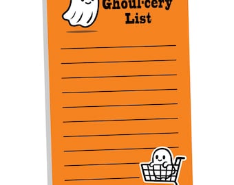 Ghoul-cery Magnetic Grocery List - Funny Halloween Gift for Friends and Coworkers