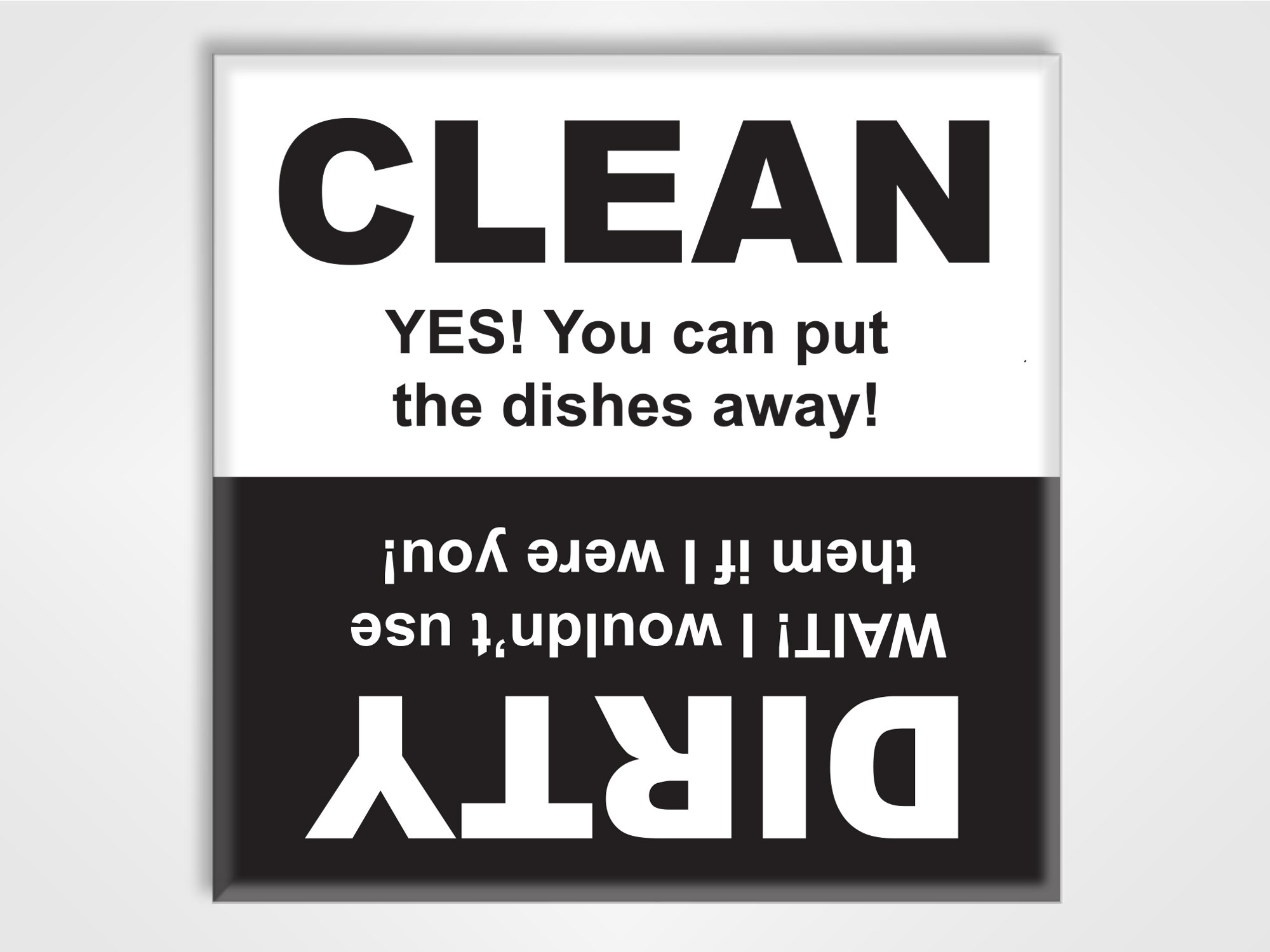 TEYGA Bamboo Dishwasher Magnet Clean Dirty Sign - India