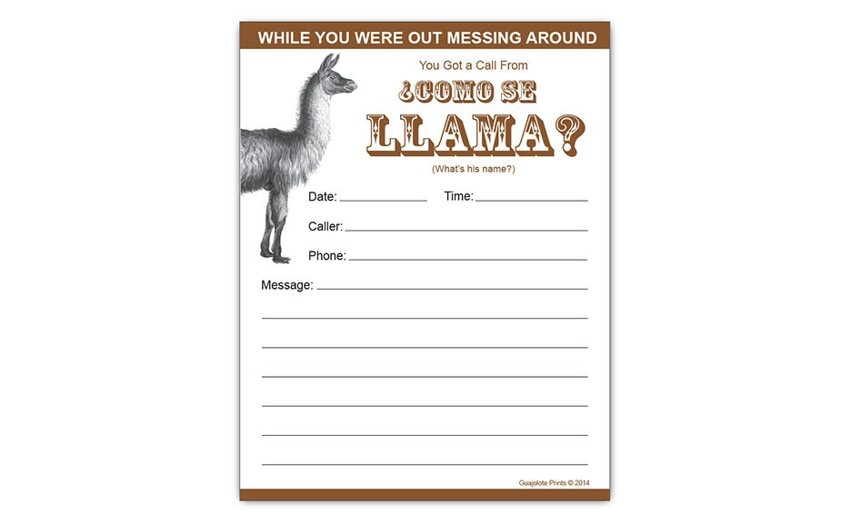 While You Were Out Messing Around You Got A Call From Como Se Etsy