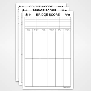 Large Bridge Score Pads (3-Pack) by Guajolote Prints