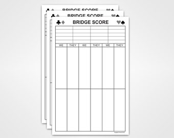 Large Bridge Score Pads (3-Pack) by Guajolote Prints