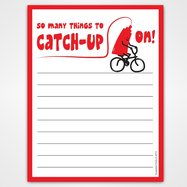 Ketchup Notepad - Funny Home Warming Gift