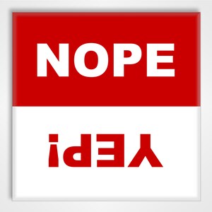 Clean Dirty Dishwasher Magnet Sign - Funny Nope and Yep! Design