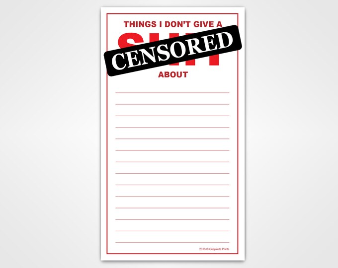 The S Word Notepad - Funny Sweary Magnetic Grocery List - Mature Product