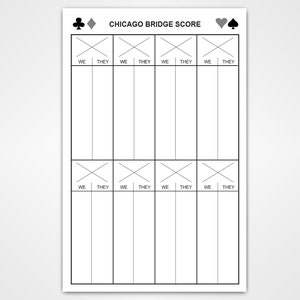 Chicago Style Bridge Score Pad by Guajolote Prints