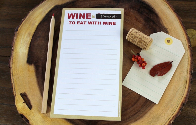 Aficionado Drinks Bar Novelty Item Gifts for Her Him Cellar Decor Wine and S censored t To Eat With Wine Funny Mature Magnetic Grocery List