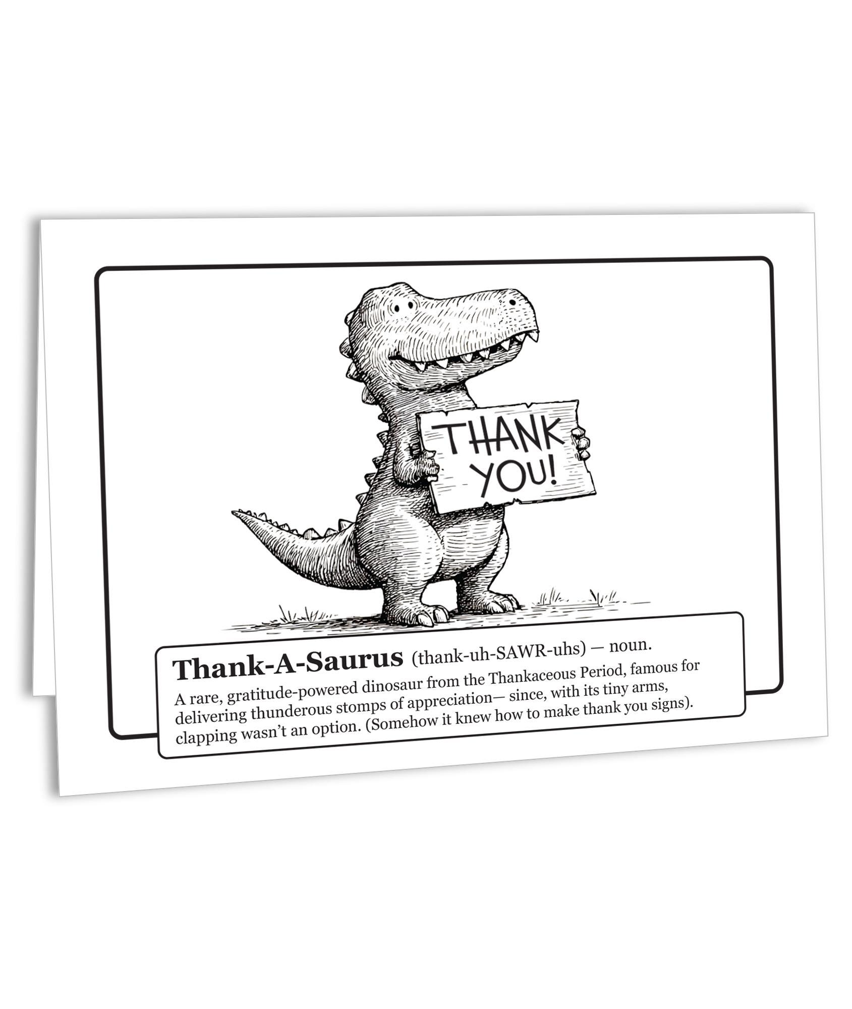 Funny T-rex Dinosaur Thank You Cards With Envelopes (12-pack) - Etsy