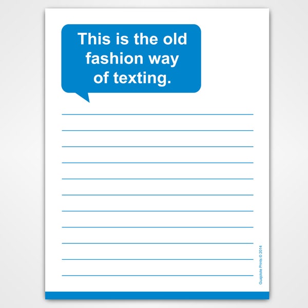 Old Fashion Texting Notepad - Funny Gag Gift for Work