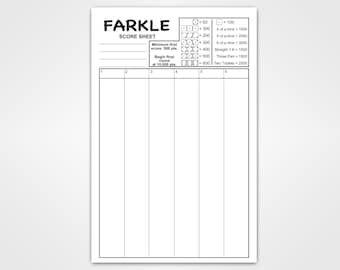 Farkle Score Pad by Guajolote Prints