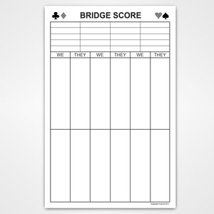 Large Bridge Score Pad by Guajolote Prints