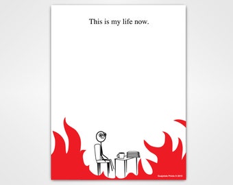 This is My Life Now Notepad - Funny Gift for Coworkers