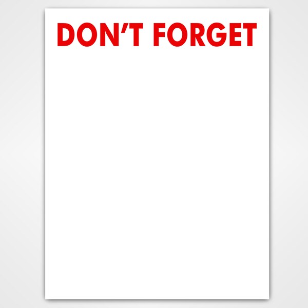 Dont Forget List - Etsy