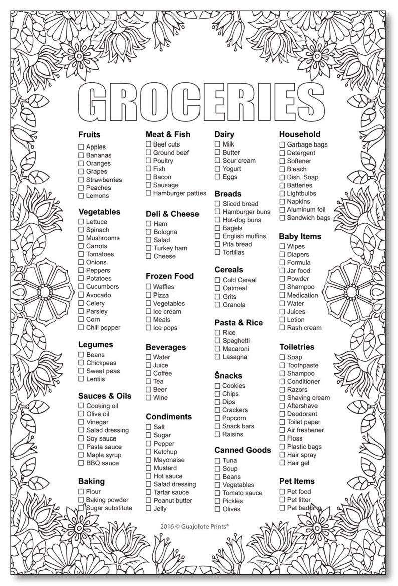 adult-coloring-magnetic-grocery-list-6-x-9-inches-50-sheets-etsy