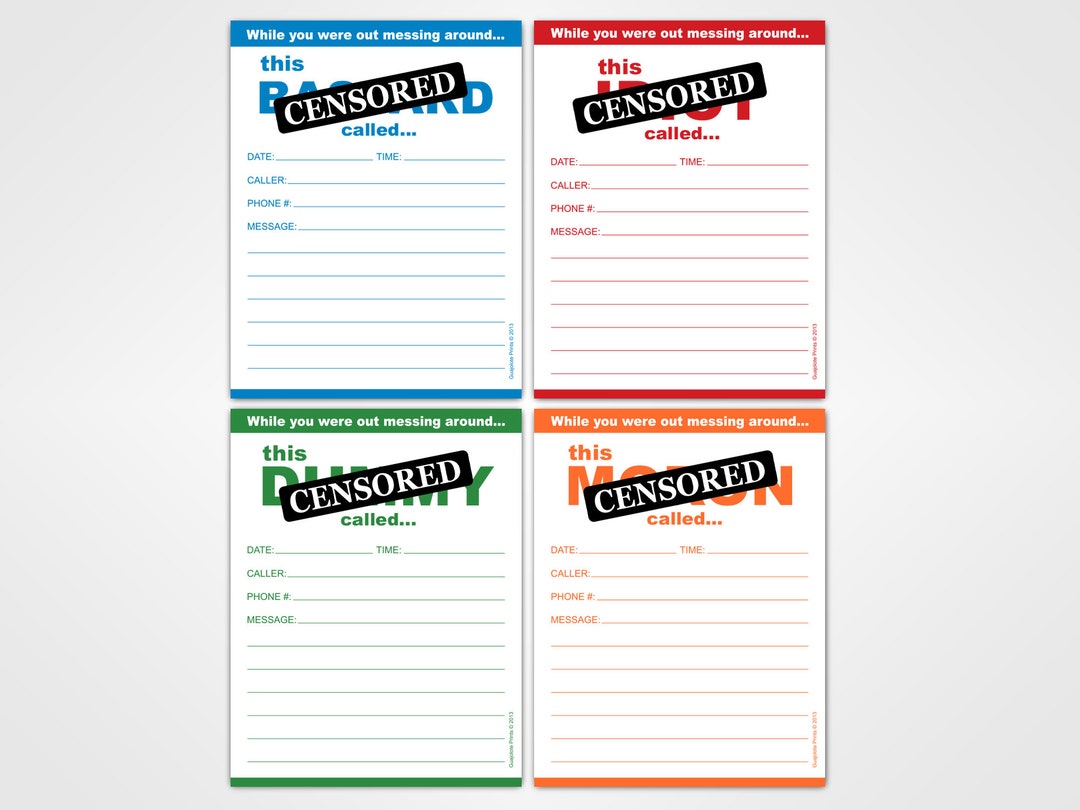 Funny Sarcastic While You Where Out Memo Pads 4pack Etsy