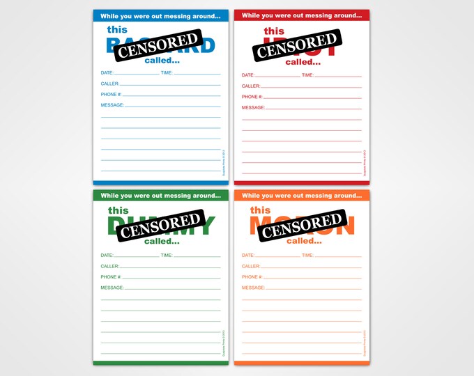 Funny Sarcastic While You Where Out Memo Pads (4-Pack) - Humorous Novelty Gift for Boss and Coworkers