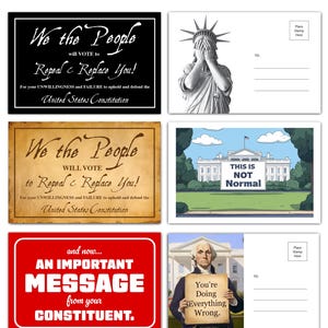 Protest Postcards for Senate, Congress - Activism Mail - We The People Vol 1