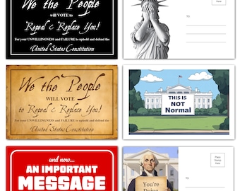 Protest Postcards for Senate, Congress - Activism Mail - We The People Vol 1