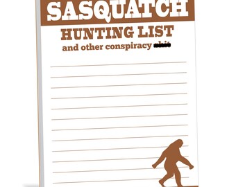 Funny Novelty Gift - Sasquatch Notepad - Big Foot Humorous Office Supplies
