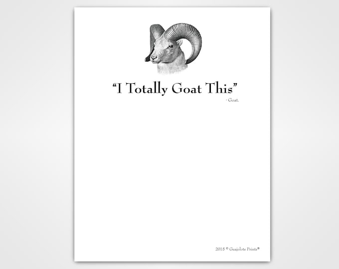 I Totally Goat This Memo Pad - Funny Office Gift