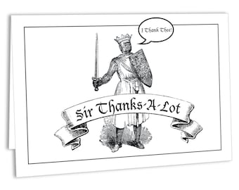 Sir Lancelot Thank You Cards: Medieval Knight Stationery (12 Count)