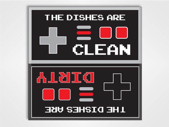 Dishwasher Magnet Clean Dirty Sign Funny