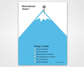 Funny Mountain Climbing Notepad - Motivational Gag Gift Idea