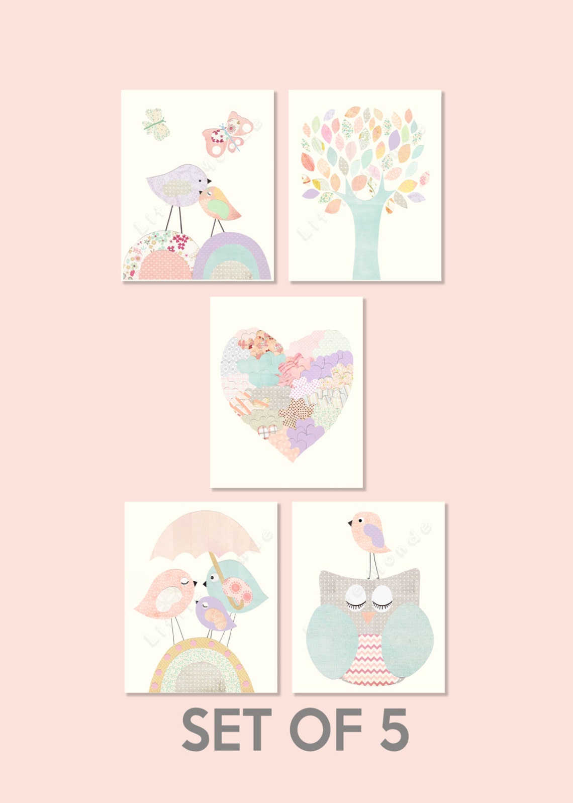 Baby Girl Nursery Prints Nursery Art French NurseryPastel Etsy
