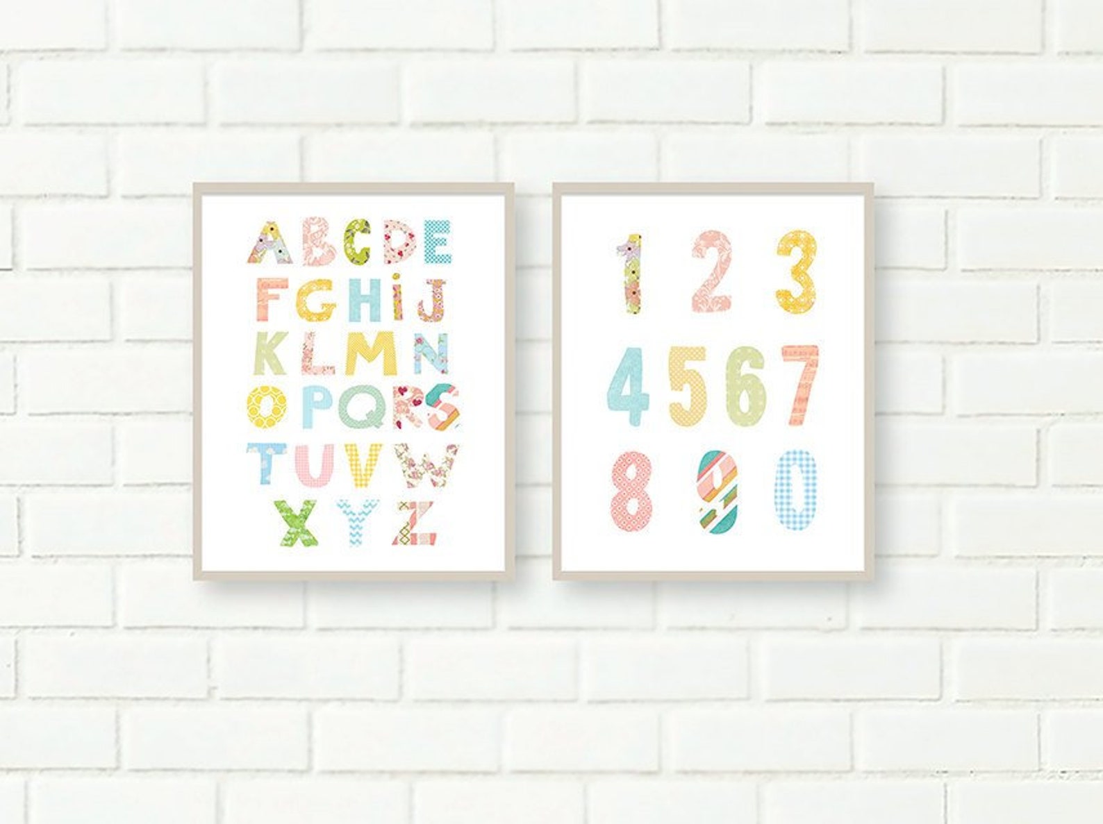 Alphabet Printable Nursery Alphabet Art ABC Poster Kids Etsy