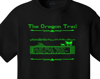Oregon Trail Hand Printed T-shirt With Traditional Plastisol Ink