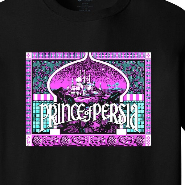 Prince of Persia CGA colors hand-printed t-shirt