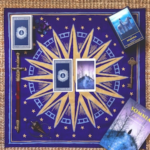 The Somnia Tarot Spread Cloth The Star 100% Cotton 21.5 x 21.5 inches USA image 2