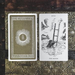 El Tarot de Somnia - Carta del Tarot impresa en letra impresa de 3x5 "La Luna", edición limitada de 100, firmada